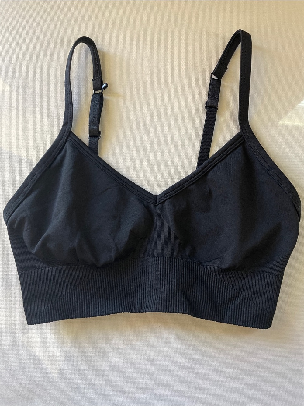 lululemon athletica Black Seamless Adjustable-Strap Bralette/Sports Bra